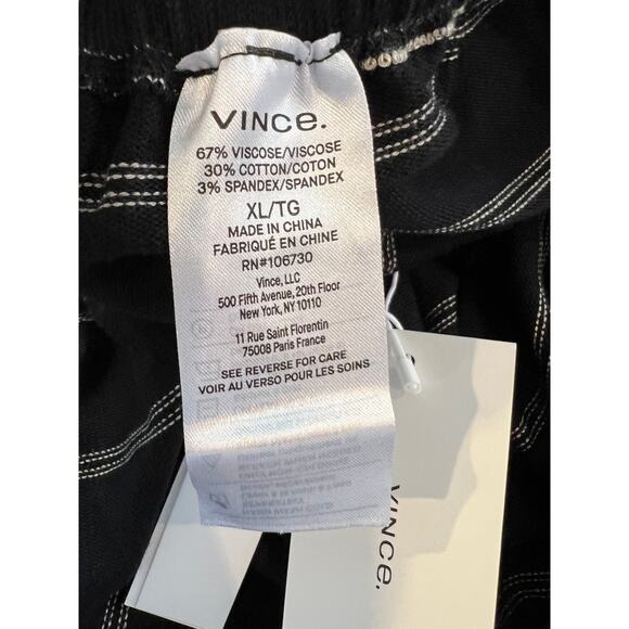 Vince chalk stripe soft loungewear shorts black XL - Picture 5 of 5